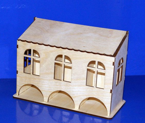 Чайный домик 3 отд. с окошками 17х27х9.5 см