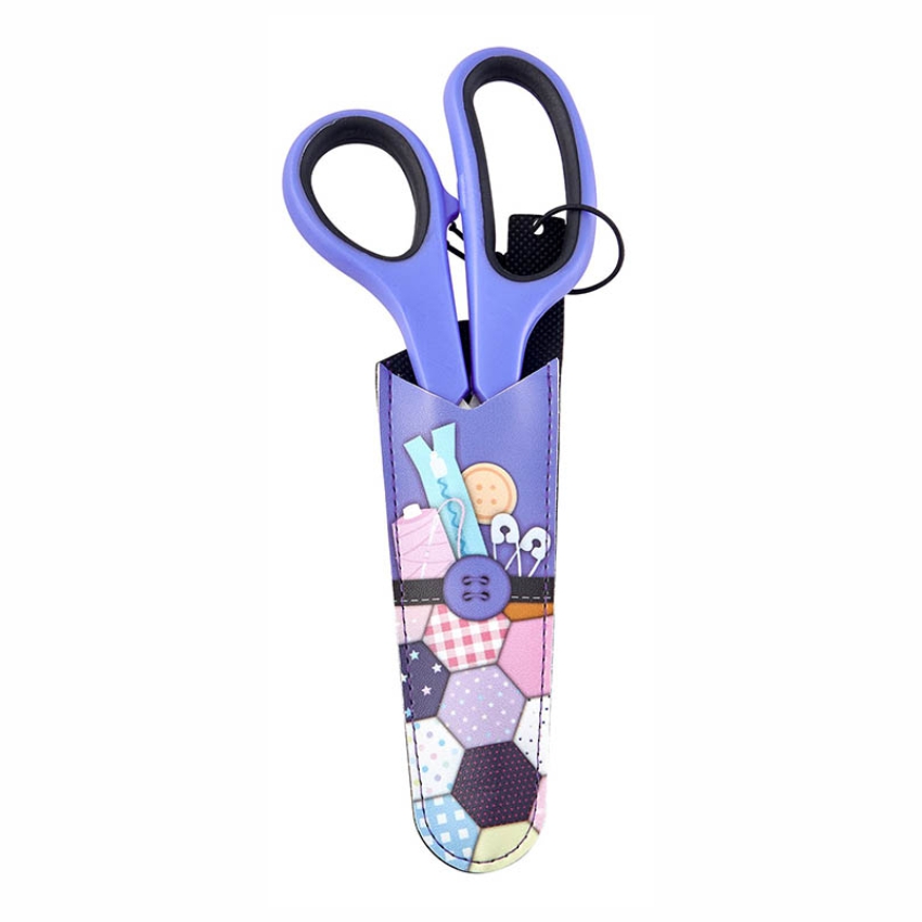 Ножницы портновские профессиональные, 21,5 см, Арт B4850/фиолетовые 