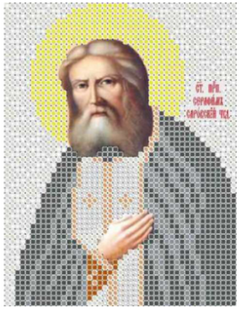 Лен с нанесенным рисунком "Золотой Восход" КИ-006 Серафим Саровский