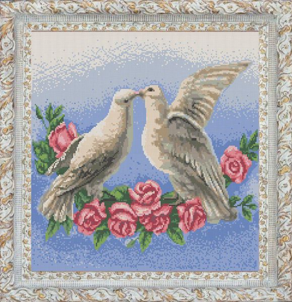 Рисунок на ткани «Конёк» 9659 Голуби, 40х40 см Рисунок на ткани «Конёк» 9659 Голуби, 40х40 см