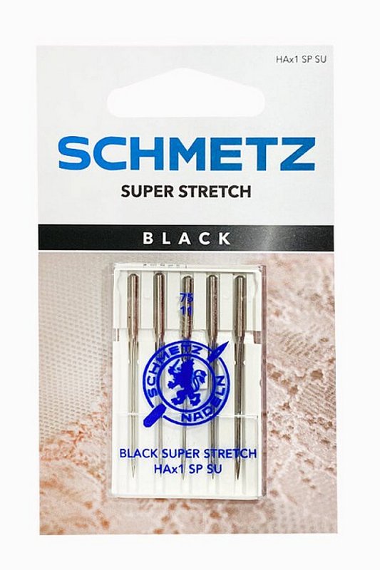 Иглы Супер Стрейч с покрытием антиклей Schmetz.HAX1 SP SU №75, 5 шт.