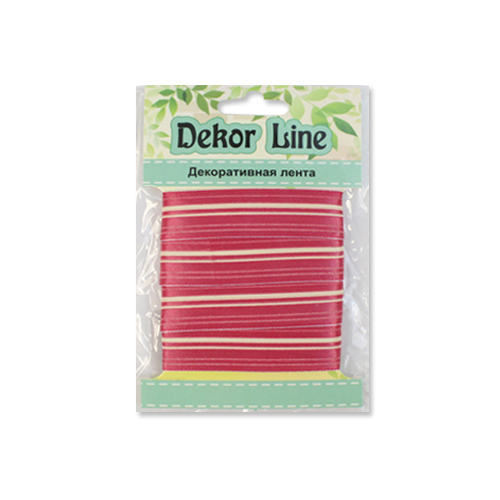 Лента атласная 'Горизонталь', 25мм*3м красный