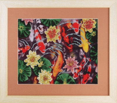 Набор для вышивания «Чарівна Мить» Б-526 "Китайские рыбки" 36*29 см.