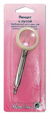 Пинцет с лупой "Hemline" 142