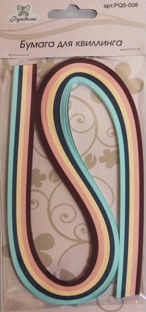 Бумага  для квиллинга "Рукоделие" 100 полос/упак. 5мм ширина PQ5-008