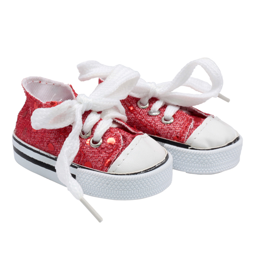 Кеды для кукол, 7см, цв. красный, MISU-24