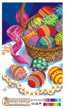 Рисунок на канве «Искусница» 975 С праздником Св.Пасхи 25*37 см