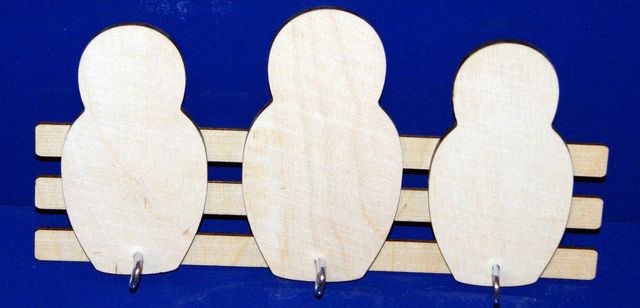 Вешалка 3 крючка Матрешки 20х14