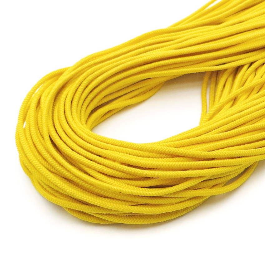 Резинка шляпная круглая  Ас 3мм  желтый ( упак. 25 м.)