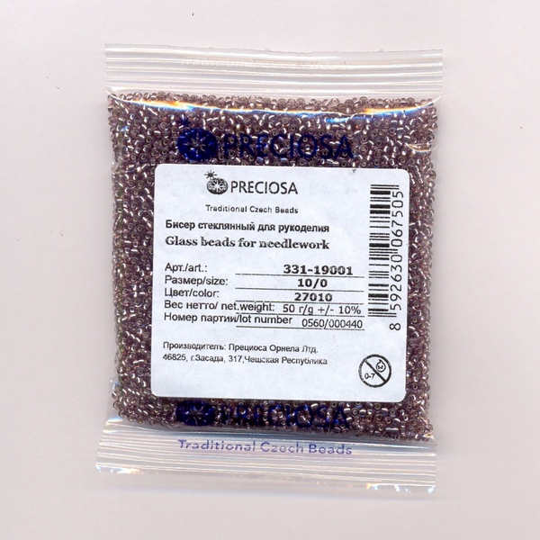 Бисер «Preciosa» 50 г, 331-19001-10/0-27010