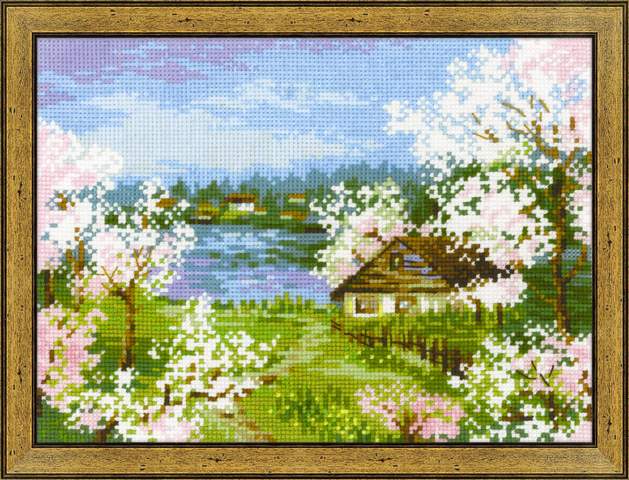 Набор для вышивания «Сотвори Сама» 1524 Яблони в цвету 24*18 см