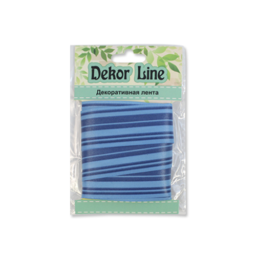 Лента атласная 'Горизонталь', 25мм*3м синий