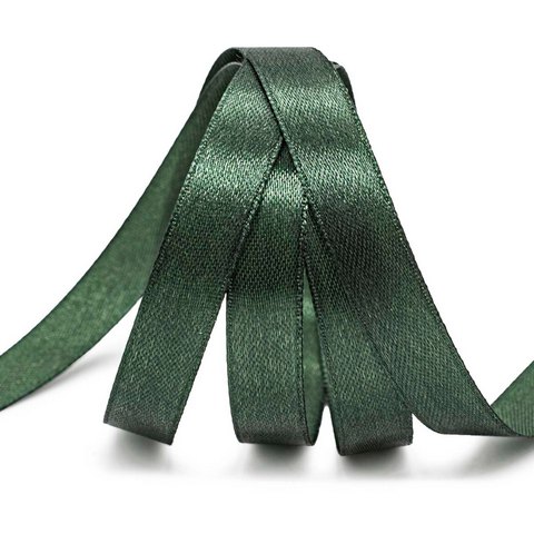 Лента атласная 1,2 см х 22,86 м цв.126 темно-зеленый