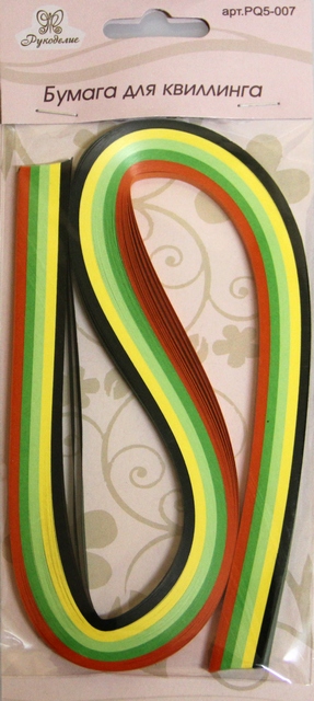 Бумага  для квиллинга "Рукоделие" 100 полос/упак. 5мм ширина PQ5-007