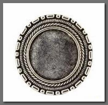 Основа MFB-02 "Zlatka" 2,5 см 5 шт. под античное серебро