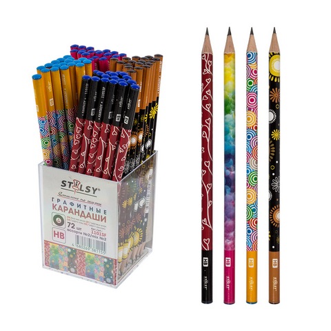 Карандаш графитный FANTASY STILSY" 1101SF 72 шт.HB ассорти №2