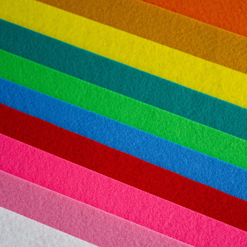 Набор декоративного  фетра FSR1.2 (N10)-26 1,2мм; 22см х 30см (10 листов, 10 цветов)