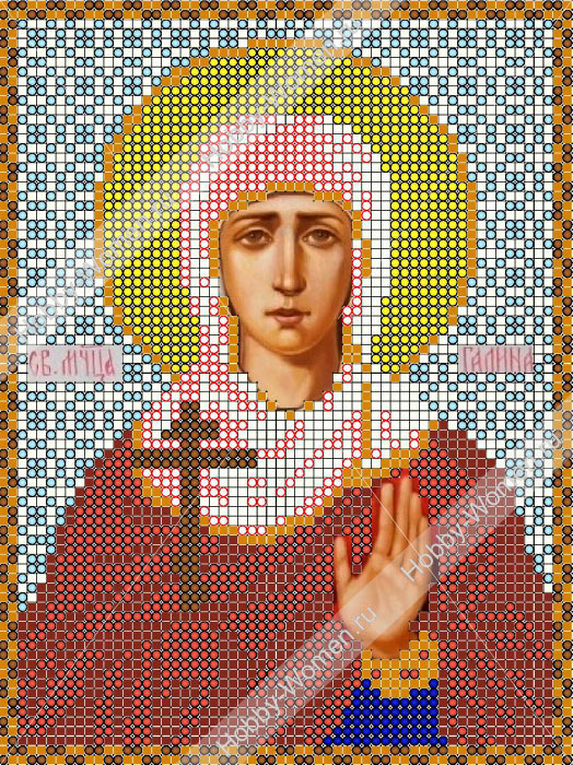 Рисунок на ткани для вышивания бисером "WH" ИЧМС0032 Святая мученица Галина