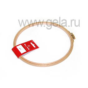 Пяльцы круглые, высота об.8мм, диам.-21,5см бук