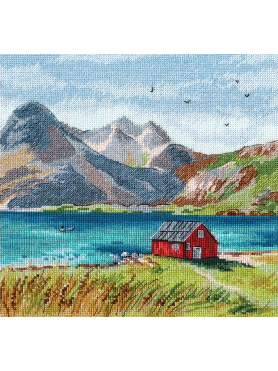 Набор для вышивания «Овен» 1280 " Лофотенские острова" 20*20 см.