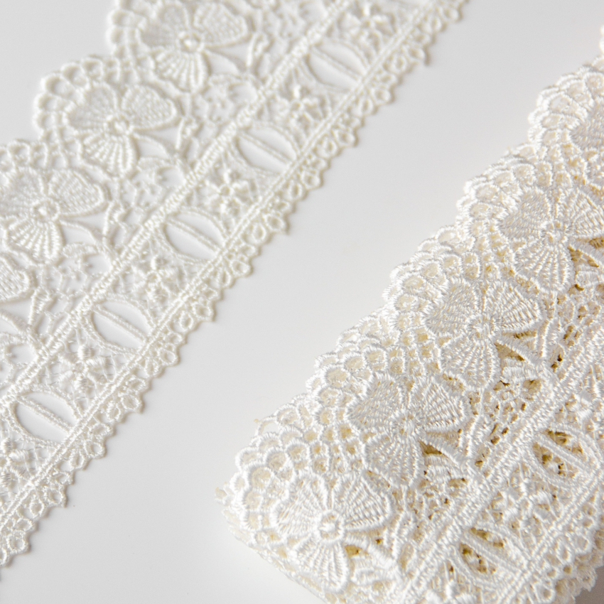 Кружево гипюр 54мм*9м TR.8G8246 айвори