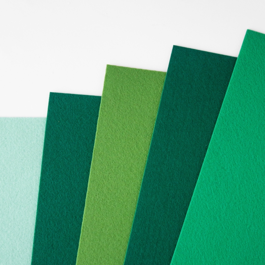 Набор декоративного  фетра FSR1.2 (N5)-11 1,2мм; 22см х 30см (5 листов, 5 цветов)