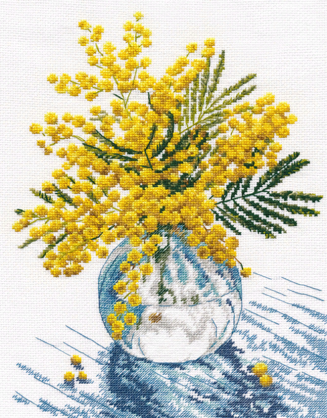 Набор для вышивания «Овен» 1389 Мимоза,20*28 см