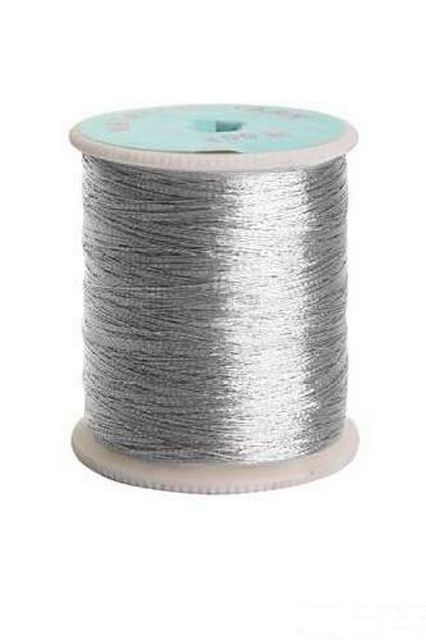 Нитки металлизированные (люрекс), 0212-3303, 100 м, упак./12 шт. цв. серебро