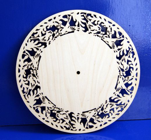 Циферблат с птичками 31 см, 6 мм