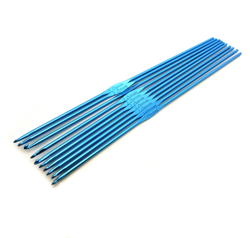 Крючок KAO/2.0 вязальный односторонний алюминиевый 2,0мм (10шт.)