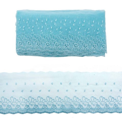 Кружево капрон 12,7см*13,71м 0574-5002 цв, А783 св.лед