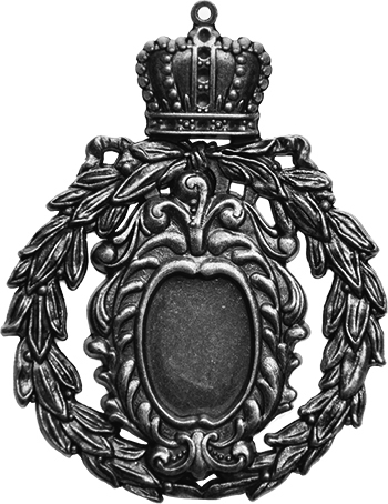 Заготовки для украшений «Crowned Mediallion» (Серебро)