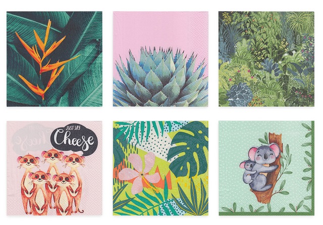 Салфетки бумажные "Love2art" ассорти  SDP №0221-14 33 x 33 6 шт. "Экзотика"