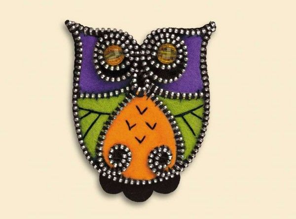 Набор для рукоделия «Сотвори Сама» 1342АС Брошь. Филин