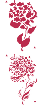 Трафареты Stamperia, гортензия, 1 шт, 60*22 см