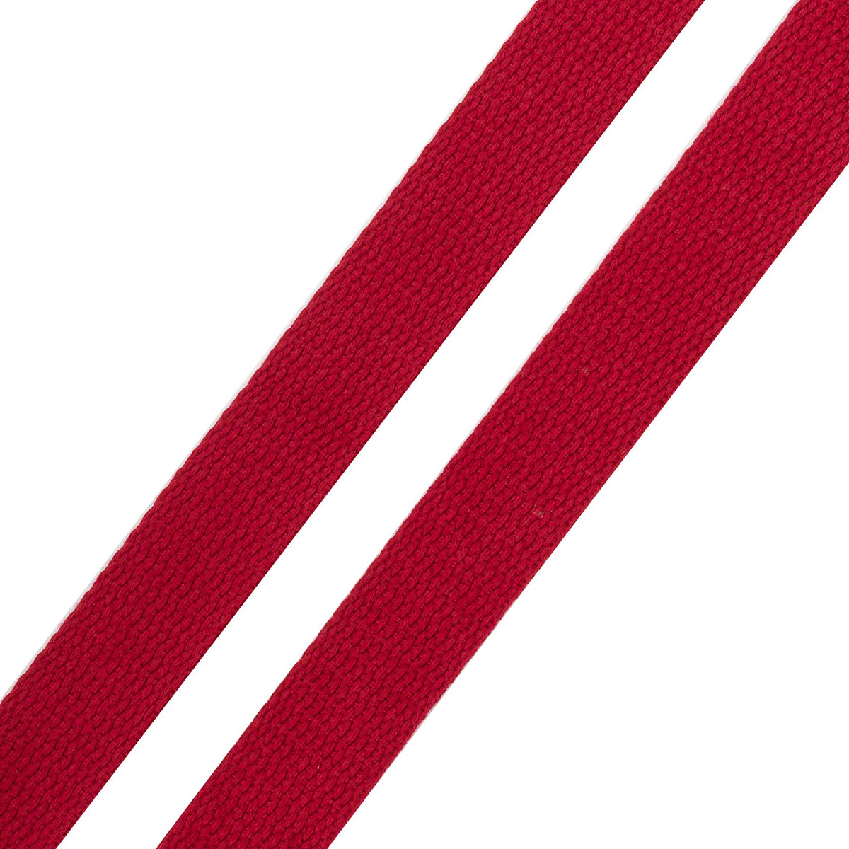 3Al357 Стропа ременная матовая, имитация хлопка (100%п/э) 26мм*100м(22 красный)