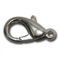 Замок для бус (карабин) средний DS-01/5 «Zlatka» 12 мм 5 шт №02 под никель