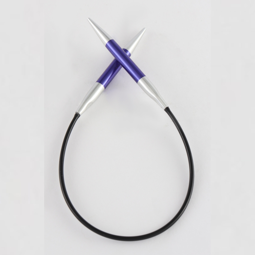 Спицы алюминиевые круговые Zing KnitPro, 22,5 см, 4,50 мм 47089