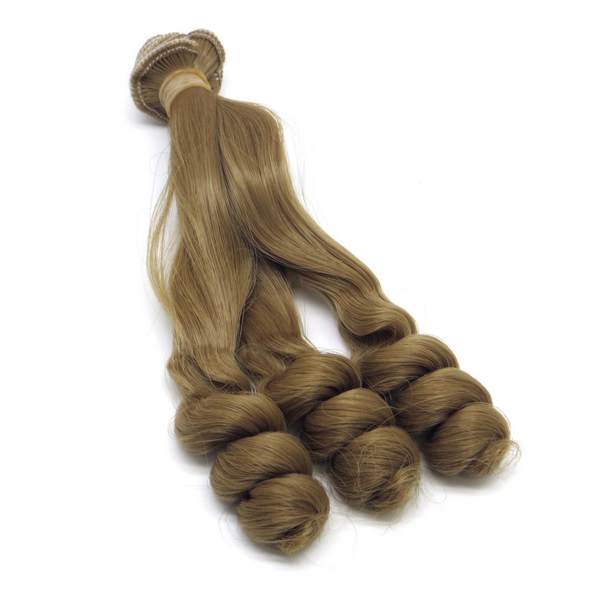 Трессы - кудри для кукол TRK-01/15-009 "Рукоделие" 15 см х 100 см (цвет: золотисто-русый)