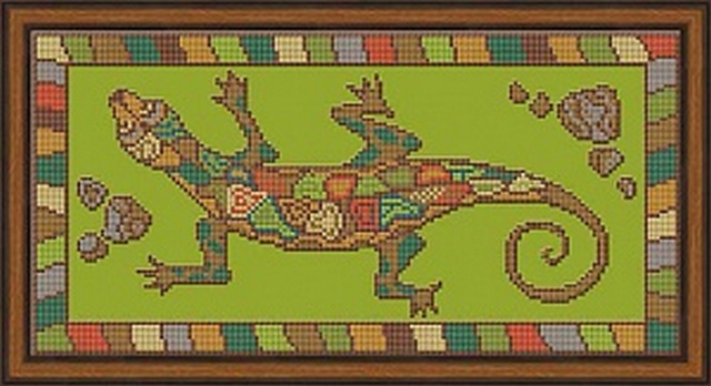 Набор для вышивания "Galla Collection" А 403 "Ящерица" 35 х18 см