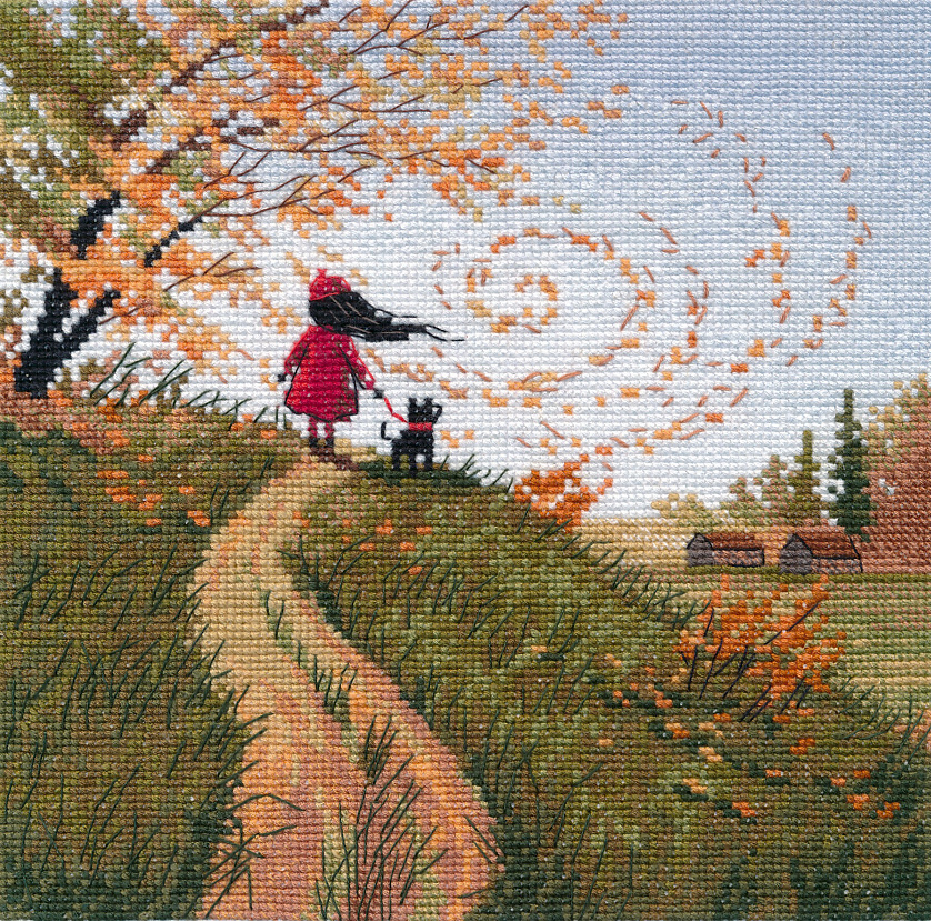 Набор для вышивания «Овен» 1664"Осенний ветерок" 18×18 см