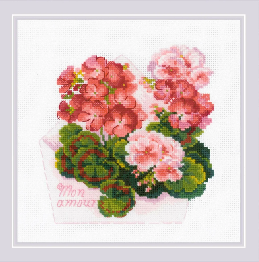 Набор для вышивания Риолис 1972 "Mon amour" 20 х 20 см