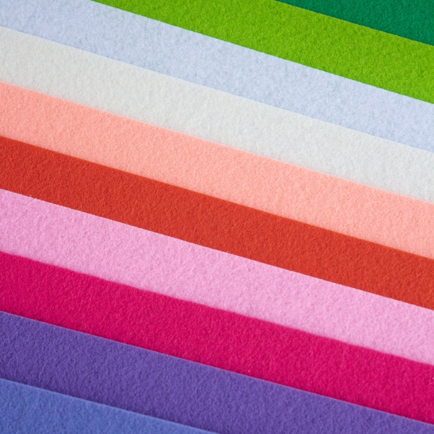 Набор декоративного  фетра FSR1.2 (N10)-23 1,2мм; 22см х 30см (10 листов, 10 цветов)