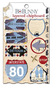Украшение декоративное из картона BoBunny "Detour Layered Chipboard" (чипборд) 