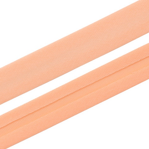 Косая бейка 15 мм/132 м 0000-1500, цв.6048/2054 персиковый