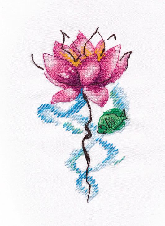 Набор для вышивания «Овен» 1426 Лотос,7*12 см