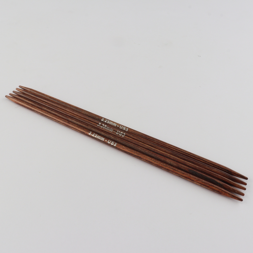 Спицы деревянные носочные Ginger KnitPro, 15 см, 3.25 мм 31006