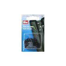 Крючки и петли для куртки(железо) 9 черный цв.