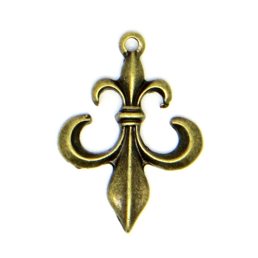 Металлические шармы "Рукоделие" MPR033 Королевские лилии, 40х30мм