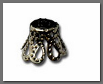 Розетка для бус "Zlatka" DC-005/03 под черный никель, 50шт.